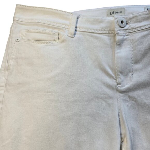 J.Jill Womens White Denim Slim Ankle Jeans Size 10 - Picture 8 of 16